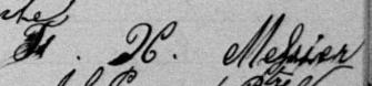 Signature de F. X. Messier: 18 juin 1889 Signature de F. X. Messier: 18 juin 1889
