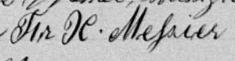 Signature de Frs X. Messier: 29 juin 1894 Signature de Frs X. Messier: 29 juin 1894