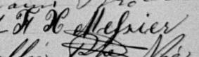 Signature de F X Messier: 13 août 1894 Signature de F X Messier: 13 août 1894