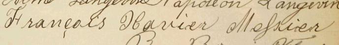 Signature de François Xavier Messier: 26 juin 1900 Signature de François Xavier Messier: 26 juin 1900