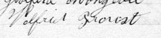 Signature de Welfrid Provost: 14 février 1881 Signature de Welfrid Provost: 14 février 1881