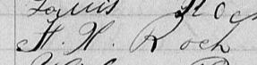 Signature de F X. Roch: 17 septembre 1875 Signature de F X. Roch: 17 septembre 1875
