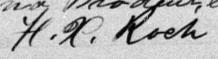Signature de F. X. Roch: 11 février 1879 Signature de F. X. Roch: 11 février 1879