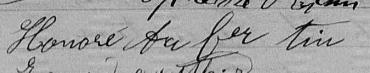 Signature de Honoré Aubertin: premier février 1876 Signature de Honoré Aubertin: premier février 1876