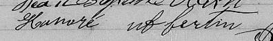 Signature de Honoré Uffertin: 10 mai 1876 Signature de Honoré Uffertin: 10 mai 1876