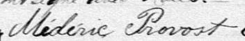 Signature de Méderic Provost: 30 avril 1879 Signature de Méderic Provost: 30 avril 1879