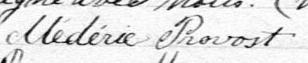 Signature de Médéric Provost: 9 février 1880 Signature de Médéric Provost: 9 février 1880