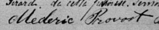 Signature de Mederic Provost: 26 décembre 1891 Signature de Mederic Provost: 26 décembre 1891