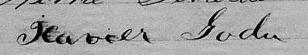 Signature de Xavier Godu: 30 mars 1876 Signature de Xavier Godu: 30 mars 1876