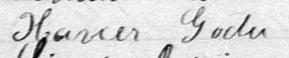 Signature de Xavier Godu: 26 février 1877 Signature de Xavier Godu: 26 février 1877