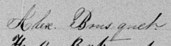 Signature de Alex. Bousquet: 27 mai 1895 Signature de Alex. Bousquet: 27 mai 1895