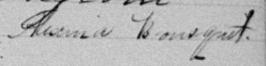 Signature de Alexina Bousquet: 8 janvier 1896 Signature de Alexina Bousquet: 8 janvier 1896