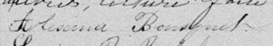 Signature de Alexina Bousquet: 28 janvier 1896 Signature de Alexina Bousquet: 28 janvier 1896