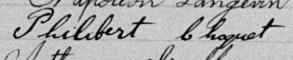 Signature de Philibert Choquet: 4 février 1898 Signature de Philibert Choquet: 4 février 1898