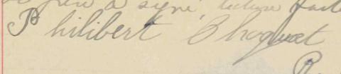 Signature de Philibert Choquet: 13 novembre 1901 Signature de Philibert Choquet: 13 novembre 1901