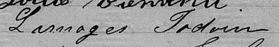 Signature de Limoges Jodoin: 5 juin 1876 Signature de Limoges Jodoin: 5 juin 1876