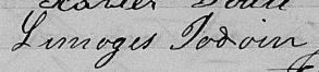 Signature de Limoges Jodoin: 12 septembre 1876 Signature de Limoges Jodoin: 12 septembre 1876