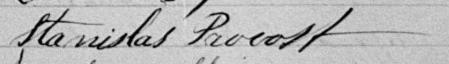 Signature de Stanislas Provost: premier juillet 1893 Signature de Stanislas Provost: premier juillet 1893