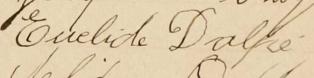 Signature de Euclide Dalpé: 20 février 1900 Signature de Euclide Dalpé: 20 février 1900