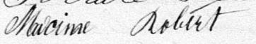 Signature de Maxime Robert: 4 février 1878 Signature de Maxime Robert: 4 février 1878