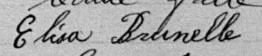 Signature de Elisa Brunelle: 21 juin 1894 Signature de Elisa Brunelle: 21 juin 1894