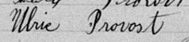 Signature de Ulric Provost: 5 mai 1897 Signature de Ulric Provost: 5 mai 1897