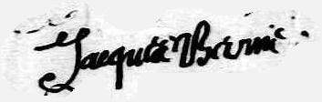 Signature de Jacque Bernier: Signature de Jacque Bernier: