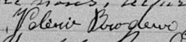 Signature de Valérie Brodeur: 15 novembre 1895 Signature de Valérie Brodeur: 15 novembre 1895