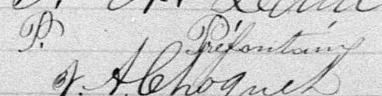 Signature de P. Préfontaine: 20 septembre 1882 Signature de P. Préfontaine: 20 septembre 1882