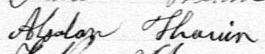 Signature de Alodor Thouin: 25 février 1884 Signature de Alodor Thouin: 25 février 1884