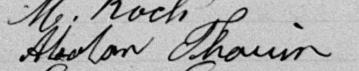 Signature de Alodor Thouin: 7 janvier 1889 Signature de Alodor Thouin: 7 janvier 1889