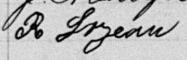 Signature de R Lozeau: 9 mars 1888 Signature de R Lozeau: 9 mars 1888