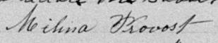 Signature de Mélina Provost: 10 août 1887 Signature de Mélina Provost: 10 août 1887