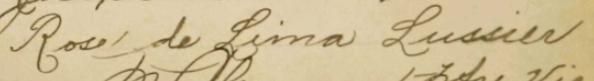 Signature de Rose de Lima Lussier: 2 décembre 1900 Signature de Rose de Lima Lussier: 2 décembre 1900