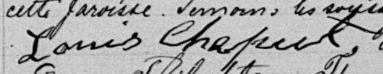 Signature de Louis Chaput: 3 février 1890 Signature de Louis Chaput: 3 février 1890