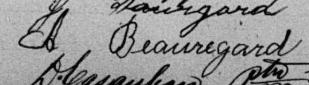 Signature de A Beauregard: 29 mai 1890 Signature de A Beauregard: 29 mai 1890