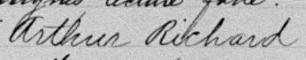 Signature de Arthur Richard: 18 mars 1893 Signature de Arthur Richard: 18 mars 1893