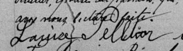 Signature de Louise Pelletier: 19 décembre 1891 Signature de Louise Pelletier: 19 décembre 1891