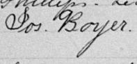 Signature de Jos. Boyer: 28 juillet 1892 Signature de Jos. Boyer: 28 juillet 1892