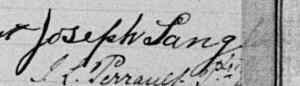 Signature de Joseph Langlois: 6 août 1892 Signature de Joseph Langlois: 6 août 1892