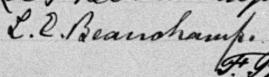 Signature de L. C. Beauchamp: 8 septembre 1898 Signature de L. C. Beauchamp: 8 septembre 1898