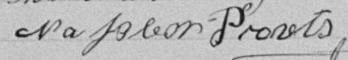 Signature de Napoleon Provts: 29 mars 1895 Signature de Napoleon Provts: 29 mars 1895