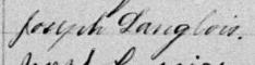 Signature de Joseph Langlois: 21 avril 1897 Signature de Joseph Langlois: 21 avril 1897