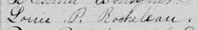Signature de Louis P. Rocheleau: 28 janvier 1896 Signature de Louis P. Rocheleau: 28 janvier 1896