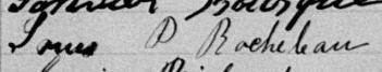 Signature de Louis P Rocheleau: 27 mars 1897 Signature de Louis P Rocheleau: 27 mars 1897