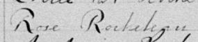 Signature de Rose Rocheleau: 28 janvier 1896 Signature de Rose Rocheleau: 28 janvier 1896