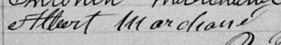 Signature de Albert Marchand: 23 septembre 1897 Signature de Albert Marchand: 23 septembre 1897