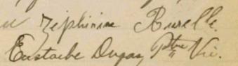 Signature de Zéphirine Burelle: 25 juin 1900 Signature de Zéphirine Burelle: 25 juin 1900