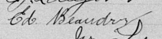 Signature de Ed. Beaudry: 24 juin 1898 Signature de Ed. Beaudry: 24 juin 1898