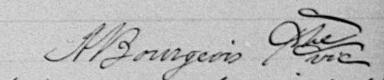 Signature de A Bourgeois Ptre Vic: 9 mai 1899 Signature de A Bourgeois Ptre Vic: 9 mai 1899